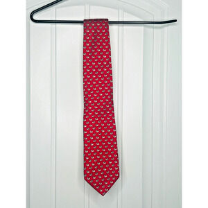Brooks Brothers Red with Small Brown Dogs Designer Silk Tie